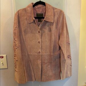 Brandon Thomas Blush Suede Blazer